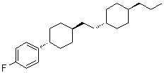 1-氟-4-[反式-4-[2-(反式-4-丙基环己基)乙基]环己基]苯分子结构 (CAS 91162-04-8)