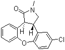 (3aR,12bR)-rel-5-Chloro-2,3,3a,12b-tetrahydro-2-methyl-1H-dibenz[2,3:6,7]oxepino[4,5-c]pyrrol-1-one molecular structure (CAS 912356-08-2)