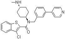 structure of CAS# 912545-86-9, 3-Chloro-N-[trans-4-(methylamino)cyclohexyl]-N-[[3-(4-pyridinyl)phenyl]methyl]-benzo[b]thiophene-2-carboxamide;SAG; SAG (Smo agonist); SAG (cyclopamine antagonist)
