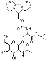 O-[2-(Acetylamino)-2-deoxy-alpha-D-galactopyranosyl]-N-[(9H-fluoren-9-ylmethoxy)carbonyl]-L-serine 1,1-dimethylethyl ester molecular structure (CAS 912840-54-1)