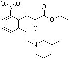 Ethyl 3-[2-[2-(dipropylamino)ethyl]-6-nitrophenyl]-2-oxopropanoate molecular structure (CAS 91374-24-2)