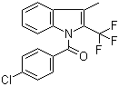 (4-Chlorophenyl)(3-methyl-2-(trifluoromethyl)-1H-indol-1-yl)methanone molecular structure (CAS 913955-36-9)