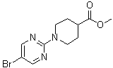 1-(5-Bromopyrimidin-2-yl)piperidine-4-carboxylic acid methyl ester molecular structure (CAS 914347-01-6)
