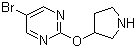 5-Bromo-2-(pyrrolidin-3-yloxy)pyrimidine molecular structure (CAS 914347-82-3)