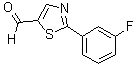 structure of CAS# 914348-84-8, 2-(3-Fluorophenyl)-5-thiazolecarboxaldehyde
