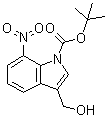 3-(Hydroxymethyl)-7-nitro-1H-indole-1-carboxylic acid 1,1-dimethylethyl ester molecular structure (CAS 914349-15-8)
