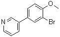 structure of CAS# 914349-55-6, 3-(3-Bromo-4-methoxyphenyl)pyridine