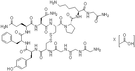 Terlipressin acetate molecular structure (CAS 914453-96-6)