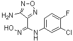 4-Amino-N-(3-chloro-4-fluorophenyl)-N'-hydroxy-1,2,5-oxadiazole-3-carboximidamide molecular structure (CAS 914471-09-3)