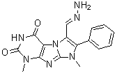 2,3,4,8-Tetrahydro-1,8-dimethyl-2,4-dioxo-7-phenyl-1H-imidazo[2,1-f]purine-6-carboxaldehyde 6-hydrazone molecular structure (CAS 91456-82-5)