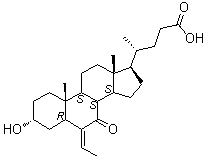 (3alpha,5beta)-6-Ethylidene-3-hydroxy-7-oxocholan-24-oic acid molecular structure (CAS 915038-24-3)