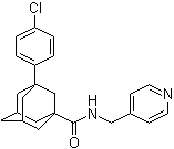 3-(4-Chlorophenyl)-N-(4-pyridinylmethyl)tricyclo[3.3.1.1(3,7)]decane-1-carboxamide molecular structure (CAS 915385-81-8)