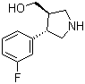 structure of CAS# 915390-10-2, ((3R,4S)-4-(3-Fluorophenyl)pyrrolidin-3-yl)methanol