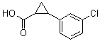 structure of CAS# 91552-11-3, 2-(3-Chlorophenyl)cyclopropanecarboxylic acid