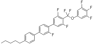 4-[Difluoro(3,4,5-trifluorophenoxy)methyl]-2',3,5-trifluoro-4''-pentyl-1,1':4',1''-terphenyl molecular structure (CAS 916156-32-6)