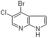 结构式 CAS# 916176-52-8, 4-溴-5-氯-1H-吡咯并[2,3-b]吡啶