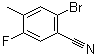 structure of CAS# 916792-11-5, 2-Bromo-5-fluoro-4-methylbenzonitrile