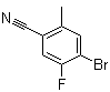 结构式 CAS# 916792-15-9, 4-溴-5-氟-2-甲基苯甲腈