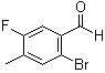 2-Bromo-5-fluoro-4-methylbenzaldehyde molecular structure (CAS 916792-21-7)
