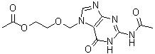 N-[7-[[2-(Acetyloxy)ethoxy]methyl]-6,7-dihydro-6-oxo-1H-purin-2-yl]acetamide molecular structure (CAS 91702-60-2)