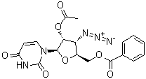 3'-Azido-3'-deoxyuridine 2'-acetate 5'-benzoate molecular structure (CAS 917239-19-1)