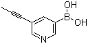 structure of CAS# 917471-30-8, [5-(Prop-1-ynyl)pyridin-3-yl]boronic acid;B-[5-(1-propyn-1-yl)-3-pyridinyl]boronic acid