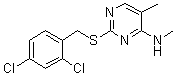 2-[[(2,4-二氯苯基)甲基]硫基]-N,5-二甲基-4-嘧啶胺分子结构 (CAS 91762-99-1)