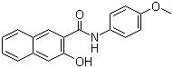 structure of CAS# 92-79-5, 3-Hydroxy-4'-methoxy-2-naphthanilide;C.I. 37535; 2-Hydroxynaphthalene-3-carbonyl-4'-methoxyanilide; Naphthol AS-RL; Azoic Coupling Component 11