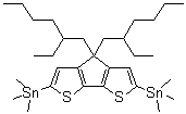 结构式 CAS# 920504-00-3, 4,4-二(2-乙基己基)-2,6-二(三甲基锡烷基)-4H-环戊二烯并[2,1-b:3,4-b']二噻吩