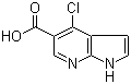 结构式 CAS# 920966-03-6, 4-氯-1H-吡咯并[2,3-b]吡啶-5-羧酸