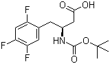 structure of CAS# 922178-94-7, (betaS)-beta-[[(tert-Butoxy)carbonyl]amino]-2,4,5-trifluorobenzenebutanoic acid