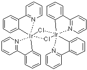 Dichlorotetrakis(2-(2-pyridinyl)phenyl)diiridium(III) molecular structure (CAS 92220-65-0)