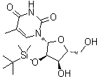 2'-O-[(1,1-Dimethylethyl)dimethylsilyl]-5-methyluridine molecular structure (CAS 922508-26-7)