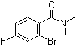 N-甲基-2-溴-4-氟苯甲酰胺分子结构 (CAS 923138-87-8)