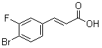 结构式 CAS# 923266-17-5, 3-(4-溴-3-氟苯基)-2-丙烯酸