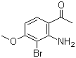 1-(2-Amino-3-bromo-4-methoxyphenyl)ethanone molecular structure (CAS 923289-30-9)