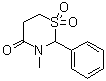 Tetrahydro-3-methyl-2-phenyl-4H-1,3-thiazin-4-one 1,1-dioxide molecular structure (CAS 92368-02-0)