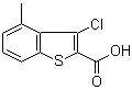 结构式 CAS# 923772-93-4, 3-氯-4-甲基苯并[b]噻吩-2-羧酸