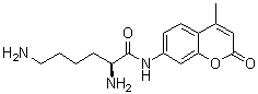 结构式 CAS# 92605-76-0, (2S)-2,6-二氨基-N-(4-甲基-2-氧代-2H-1-苯并吡喃-7-基)己酰胺