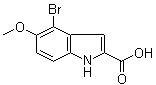 4-Bromo-5-methoxyindole-2-carboxylic acid molecular structure (CAS 92622-97-4)