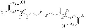 N,N'-(Dithiodi-2,1-ethanediyl)bis[2,5-dichlorobenzenesulfonamide] molecular structure (CAS 927822-86-4)