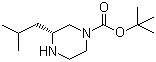结构式 CAS# 928025-61-0, (3R)-3-(2-甲基丙基)-1-哌嗪甲酸叔丁酯