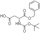 结构式 CAS# 92828-64-3, N-叔丁氧羰基-D-天冬氨酸 1-苄酯