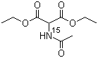 结构式 CAS# 92877-34-4, (氮15)乙酰氨基丙二酸二乙酯