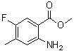 structure of CAS# 929214-84-6, 2-Amino-5-fluoro-4-methylbenzoic acid methyl ester