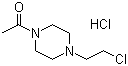 1-Acetyl-4-(2-chloroethyl)piperazine hydrochloride molecular structure (CAS 92928-18-2)