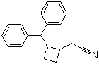 1-(Diphenylmethyl)-2-azetidineacetonitrile molecular structure (CAS 92992-32-0)