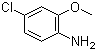 4-氯-2-甲氧基苯胺分子结构 (CAS 93-50-5)