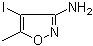 3-氨基-4-碘-5-甲基异恶唑分子结构 (CAS 930-85-8)
