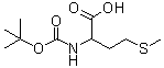 结构式 CAS# 93000-03-4, N-叔丁氧羰基-DL-蛋氨酸